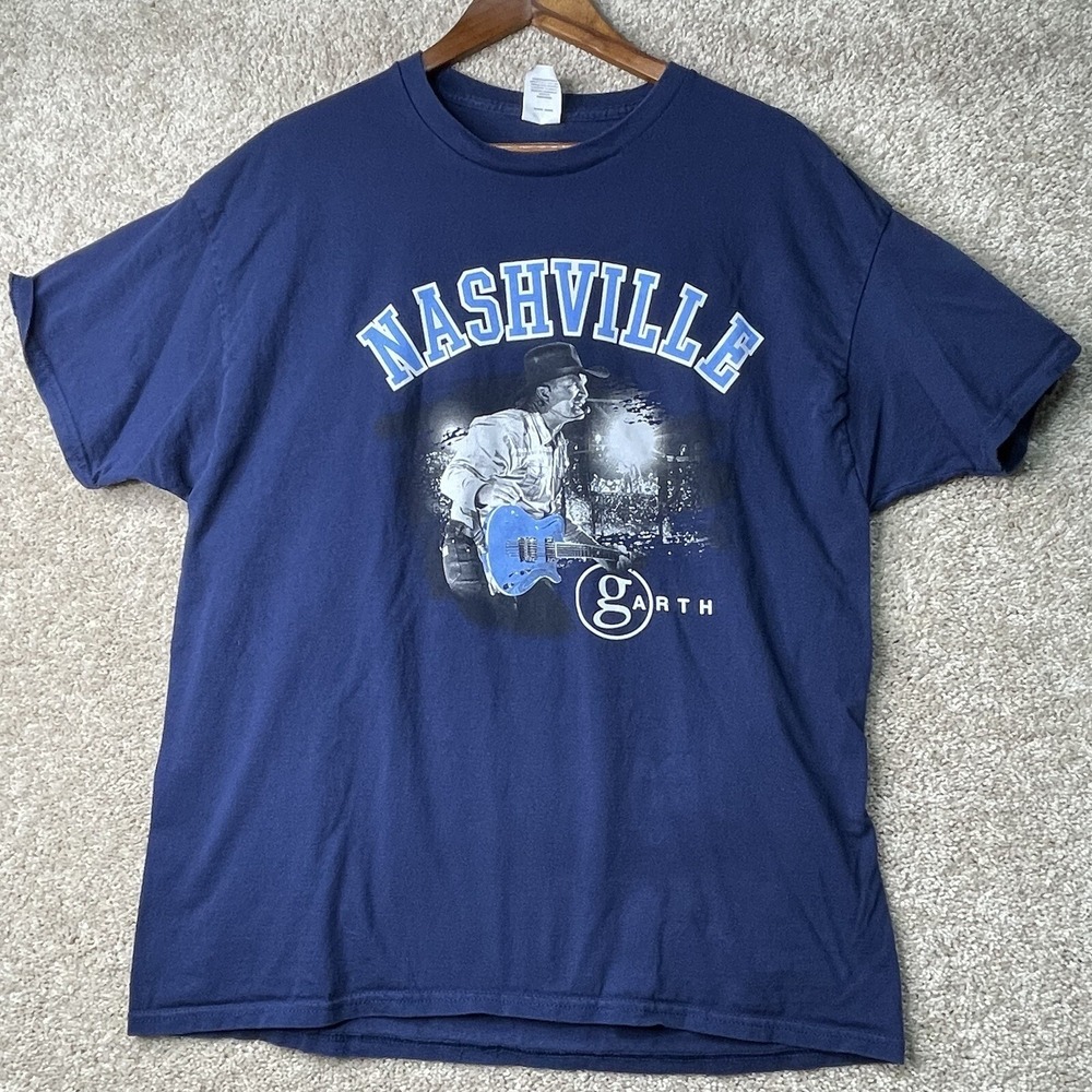 Garth Brooks Stadium Tour Nashville Black Graphic Merch T-Shirt XL